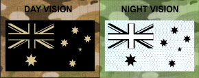 Australia IR SolasX patch Tan on IR Magic Black